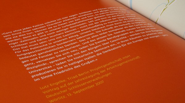 Seite aus dem Geschäftsbericht der Kulturstiftung DessauWörlitz