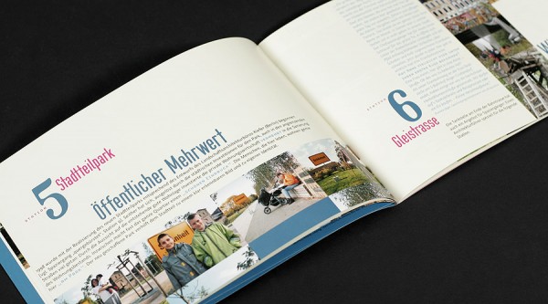 Doppelseite aus der Broschüre »Wo Anne ihren ersten Kuss erhielt – Sapziergänge durch den Leipziger Osten«