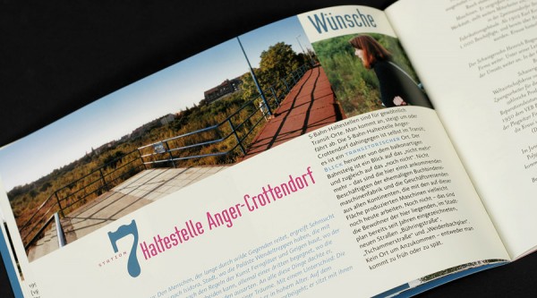 Seite aus der Dokumentation »Wo Anne ihren ersten Kuss erhielt – Spaziergänge durch den Leipziger Osten««