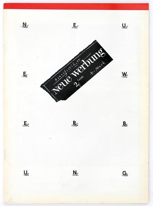 Titel der Zeitschrift »Neue Werbung«, 35. Jg., Heft 2/1988