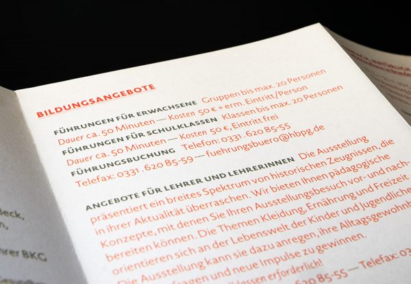 Folder »Einfach. Natürlich. Leben. – Lebensreform in Brandenburg 1890–1939«