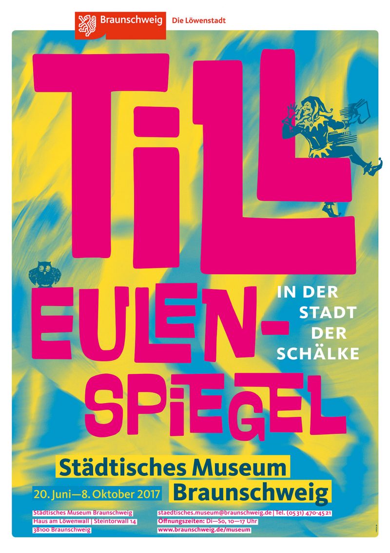 Plakat »Till Eulenspiegel in der Stadt der Schälke«, Sonderausstellung des Städtischen Museums Braunschweig